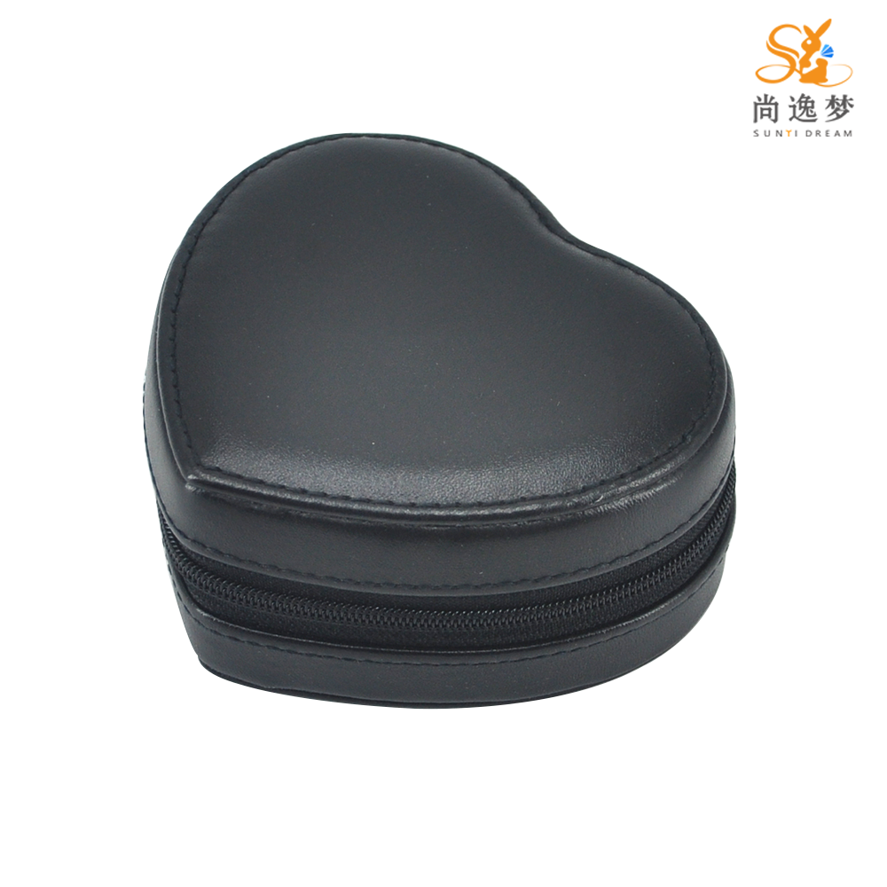 Sunyi Dream Love Heart Shape Faux Leather Gift Travel Jewelry Box